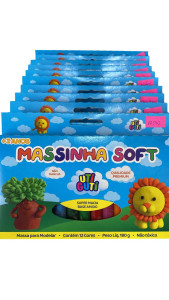 MASSINHA SOFT UTI GUTI COM 12 CORES 180G